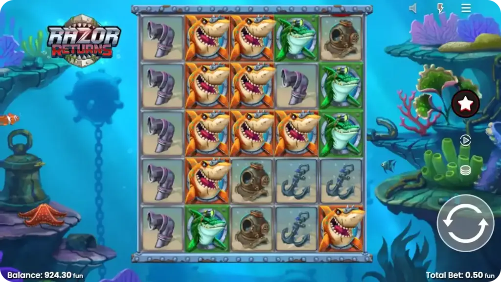 Nudge & Reveal functie Razor Returns slot