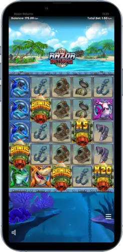 Razor Returns Freispiele mit Multiplikator Feature